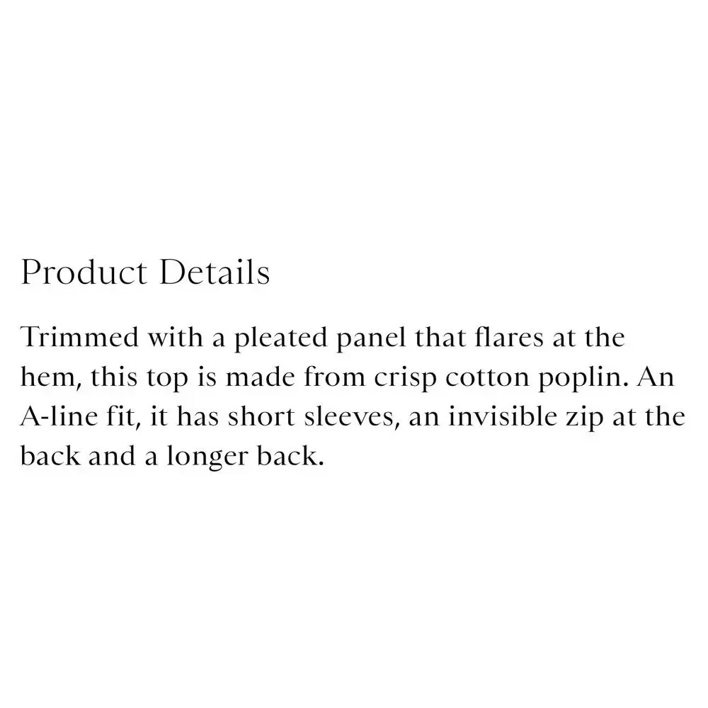 COS Pleat Panelled Cotton Top size 10 - Picture 2 of 9